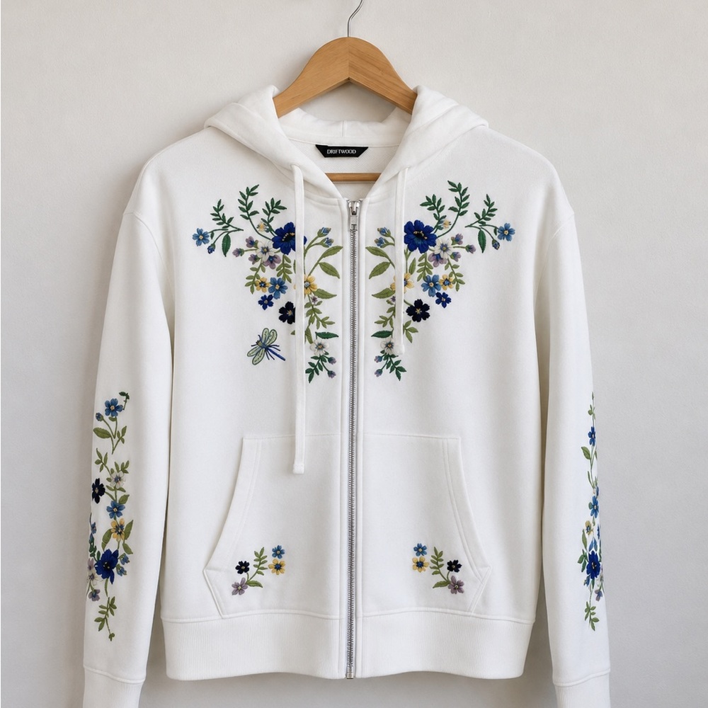 Driftwood Zip Hoodie Women’s Small White